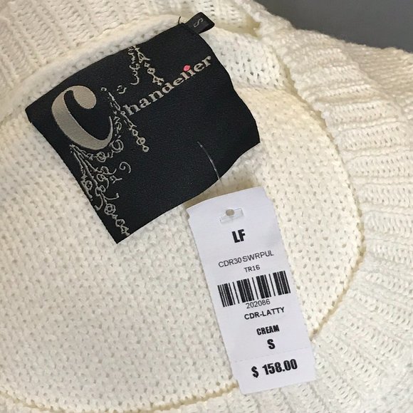 NWT LF Chandelier Women Cream Sweater Cut Out - Picture 7 of 8